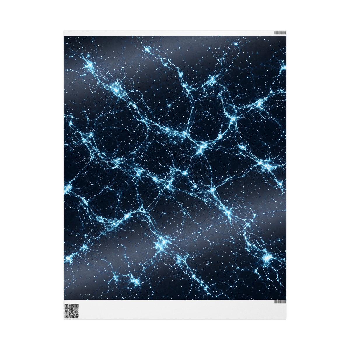 Neon Mycelium - Ice Crystal Wrapping Paper