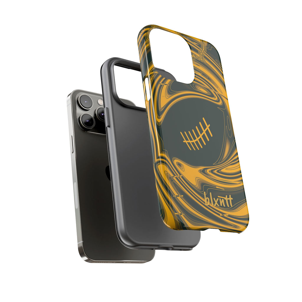Green & Gold Trippy Football Phone Case