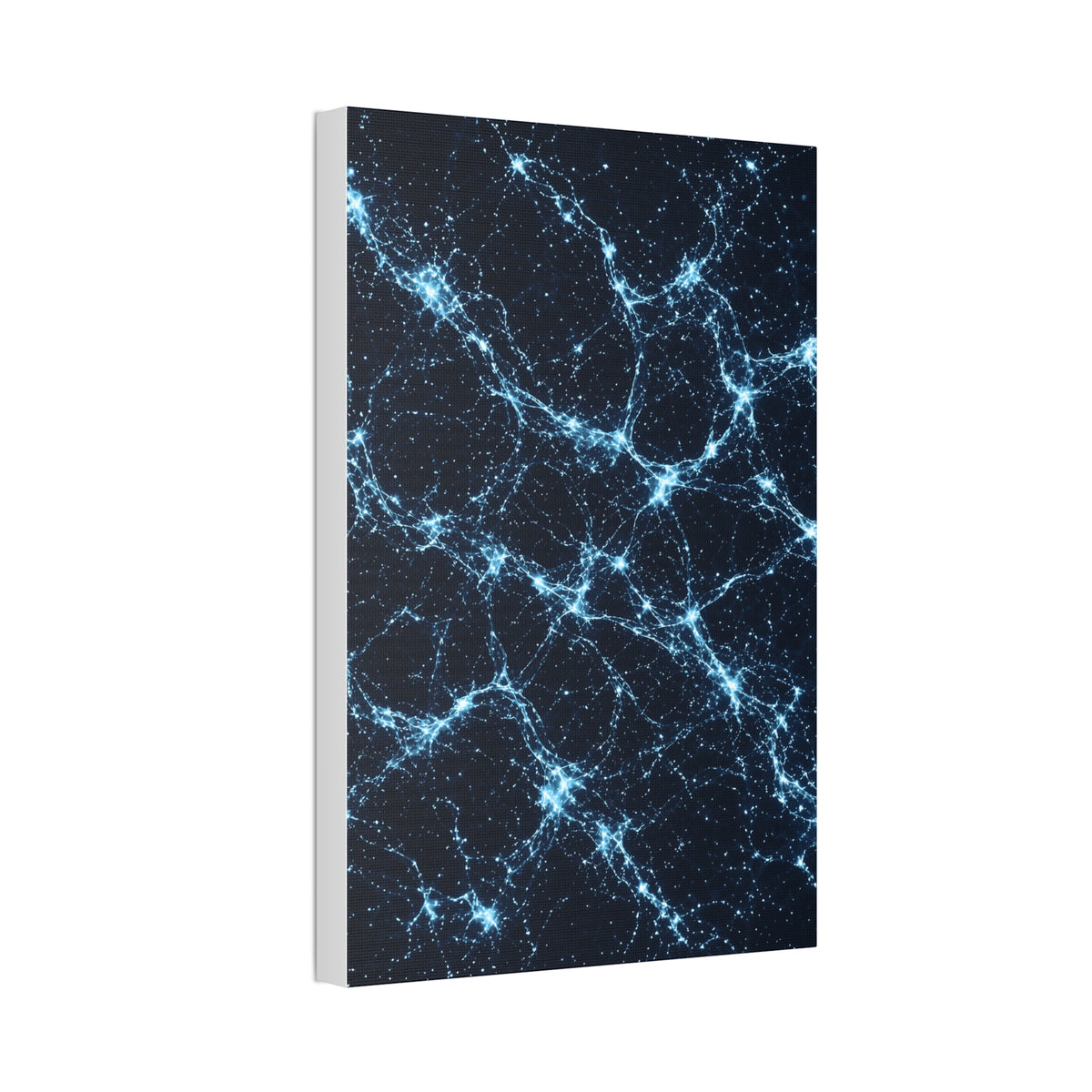 Neon Mycelium - Ice Crystal Glossy Canvas