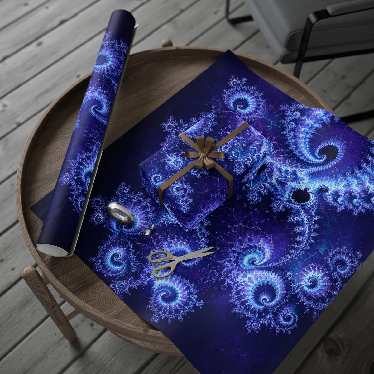 Copper Infinity - Bioluminescent Jellyfish Wrapping Paper