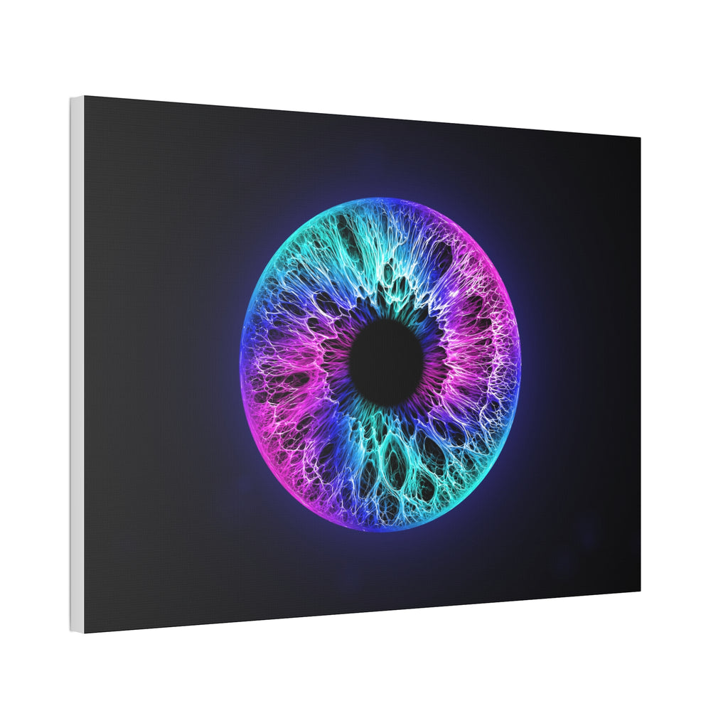 BLXNTT Iris – Lace Web Galaxy Teal Magenta Glossy Canvas