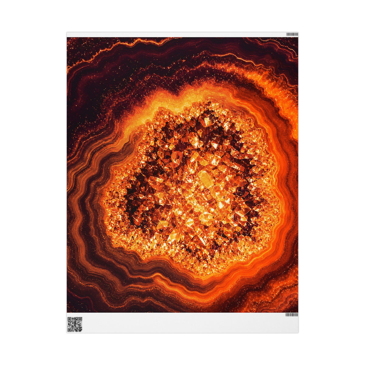 Geode Core - Molten Lava Wrapping Paper