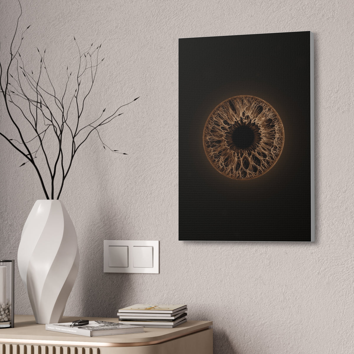 BLXNTT Iris – Lace Web Dark Brown Glossy Canvas