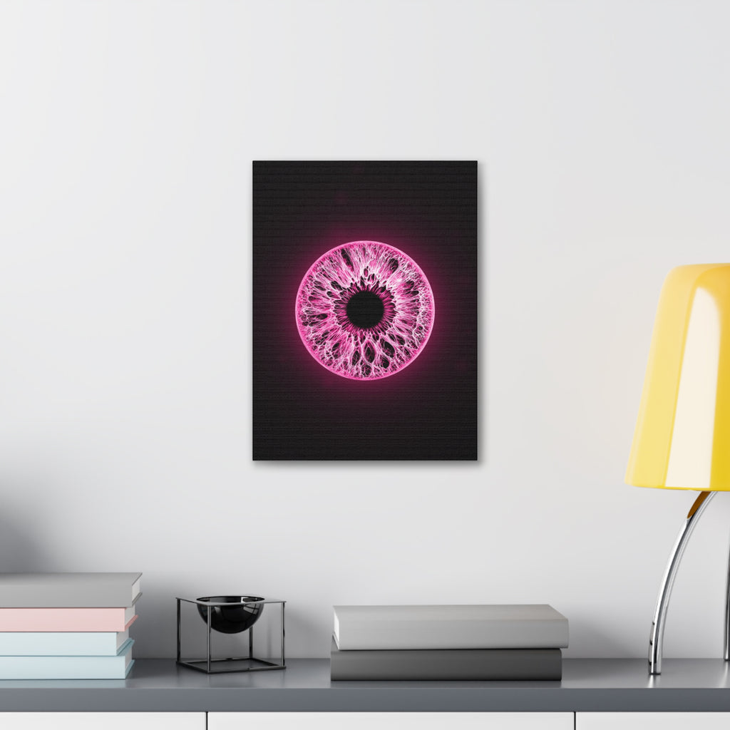 BLXNTT Iris – Lace Web Neon Pink Glossy Canvas