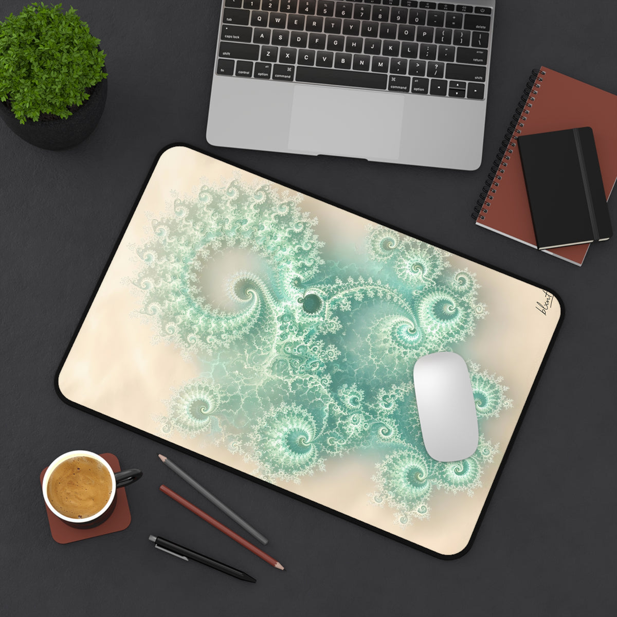Copper Infinity - Sea Glass Desk Mat