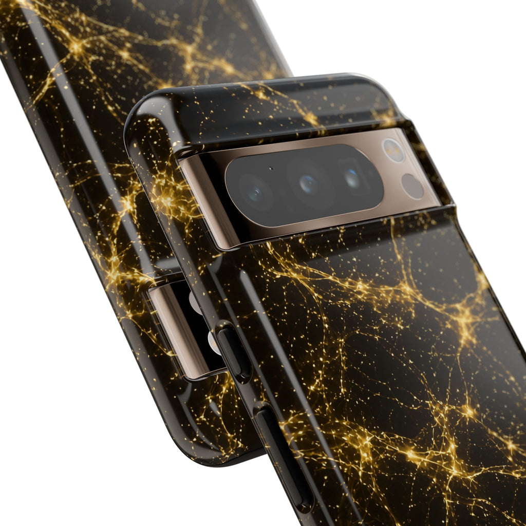 Neon Mycelium - Gold Filigree Phone Case