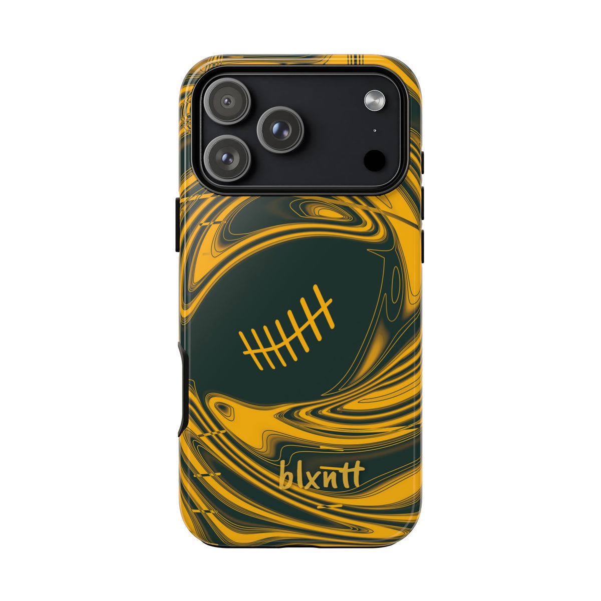 Green & Gold Trippy Football Phone Case
