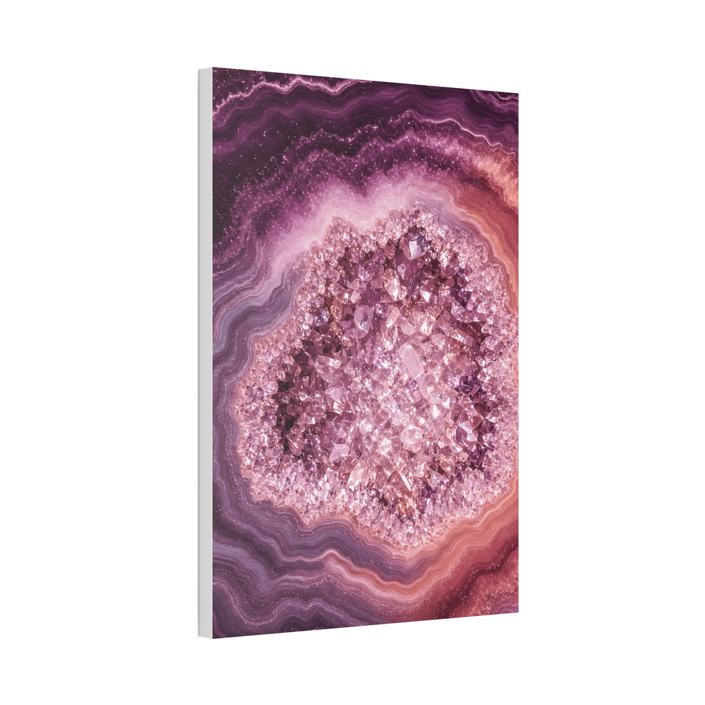 Geode Core - Rose Quartz Glossy Canvas