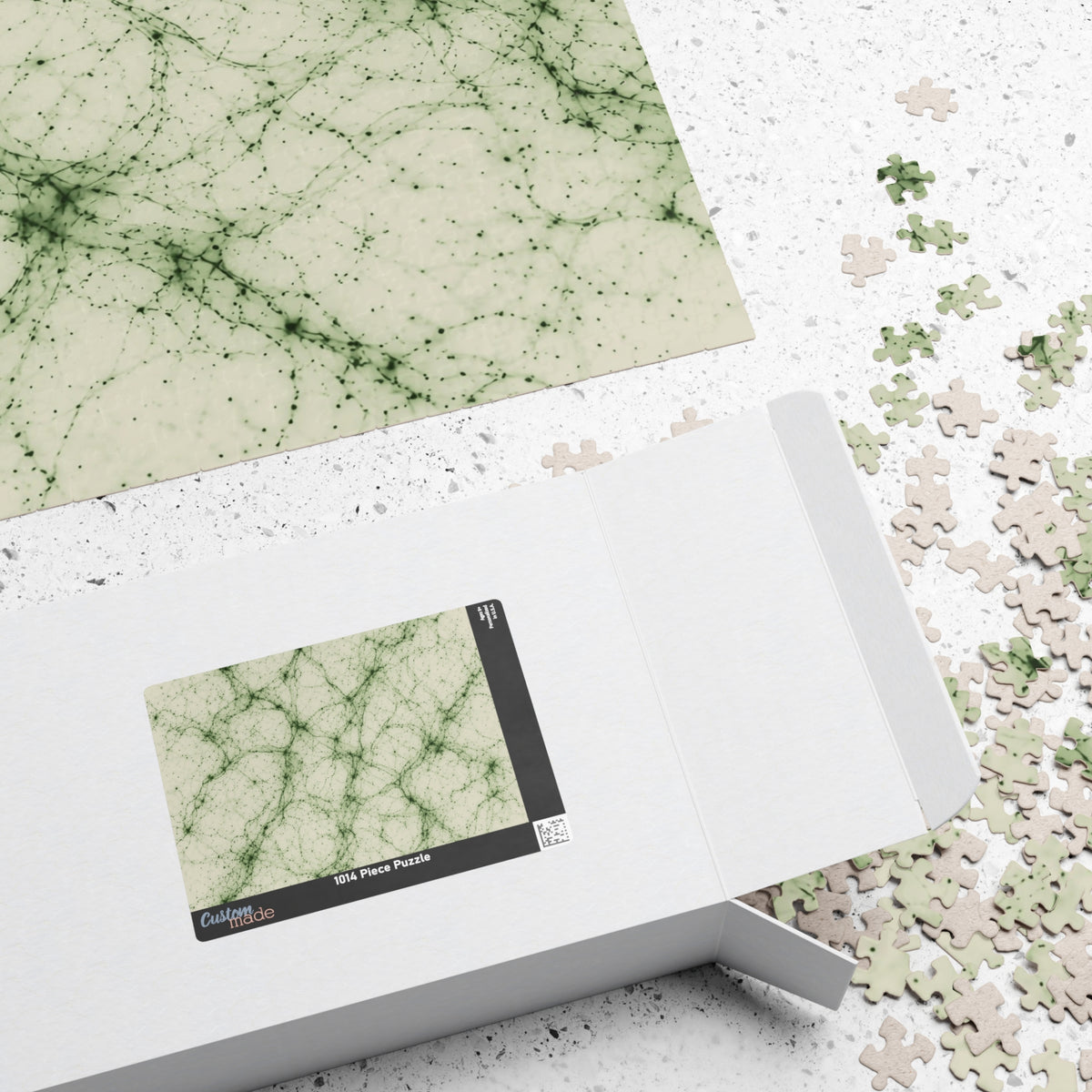 Neon Mycelium - Matcha Latte Jigsaw Puzzle