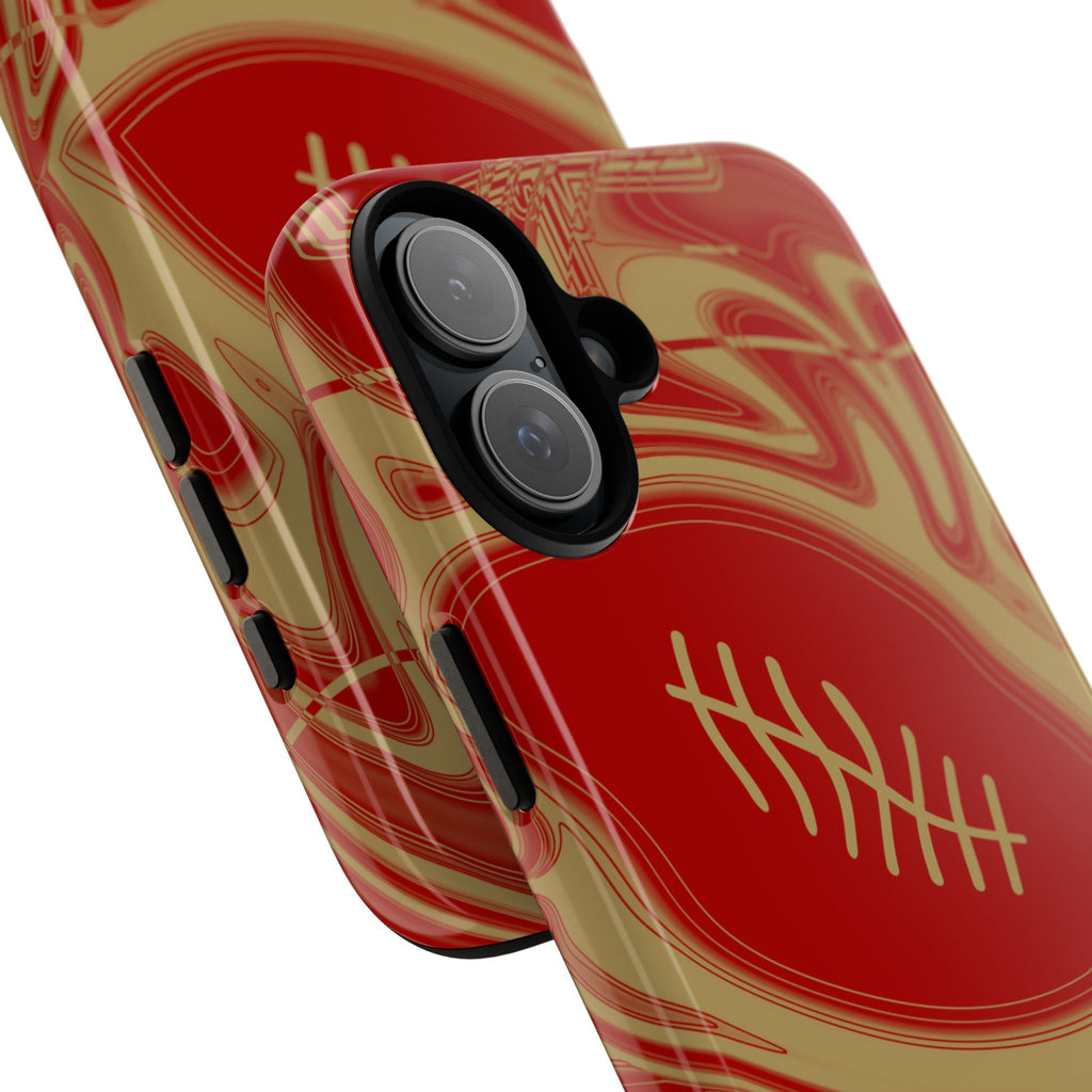 Scarlet & Gold Trippy Football Phone Case