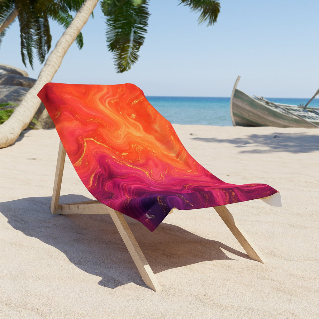 Sunset Marble Beach Towel