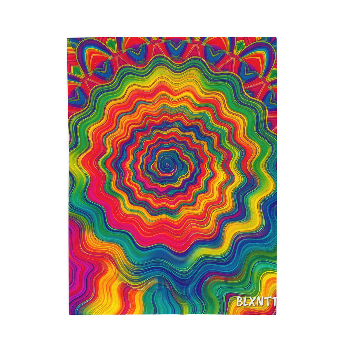 Hypnotic Rainbow Ripple Blanket