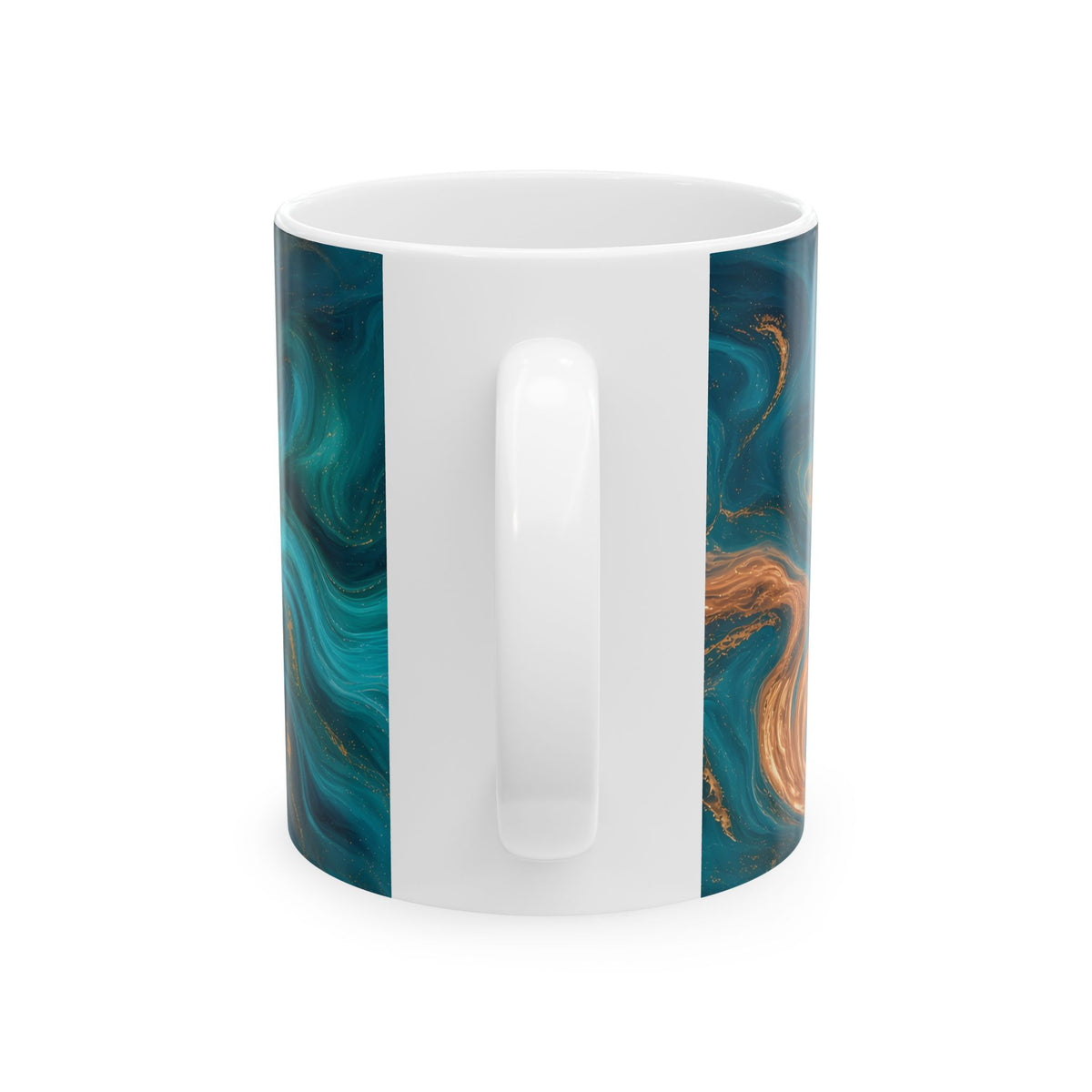 Turquoise & Copper Marble Mug