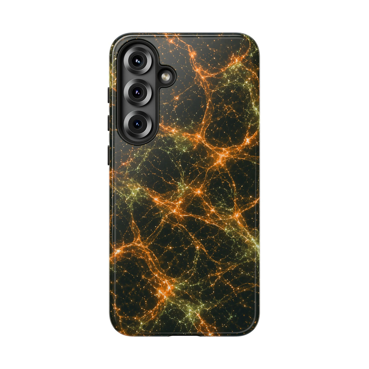 Neon Mycelium - Electric Tangerine Teal Phone Case