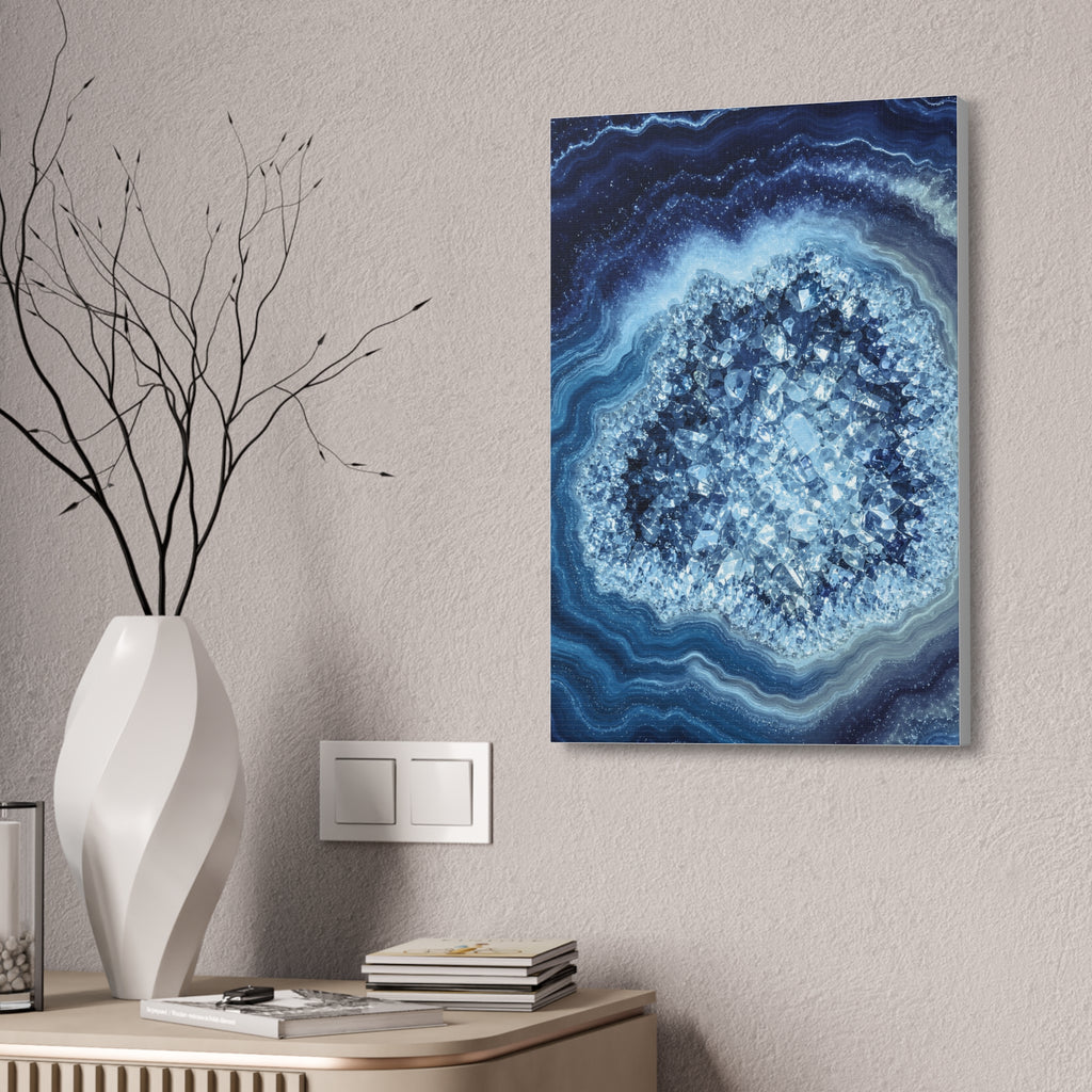Geode Core - Glacier Glossy Canvas