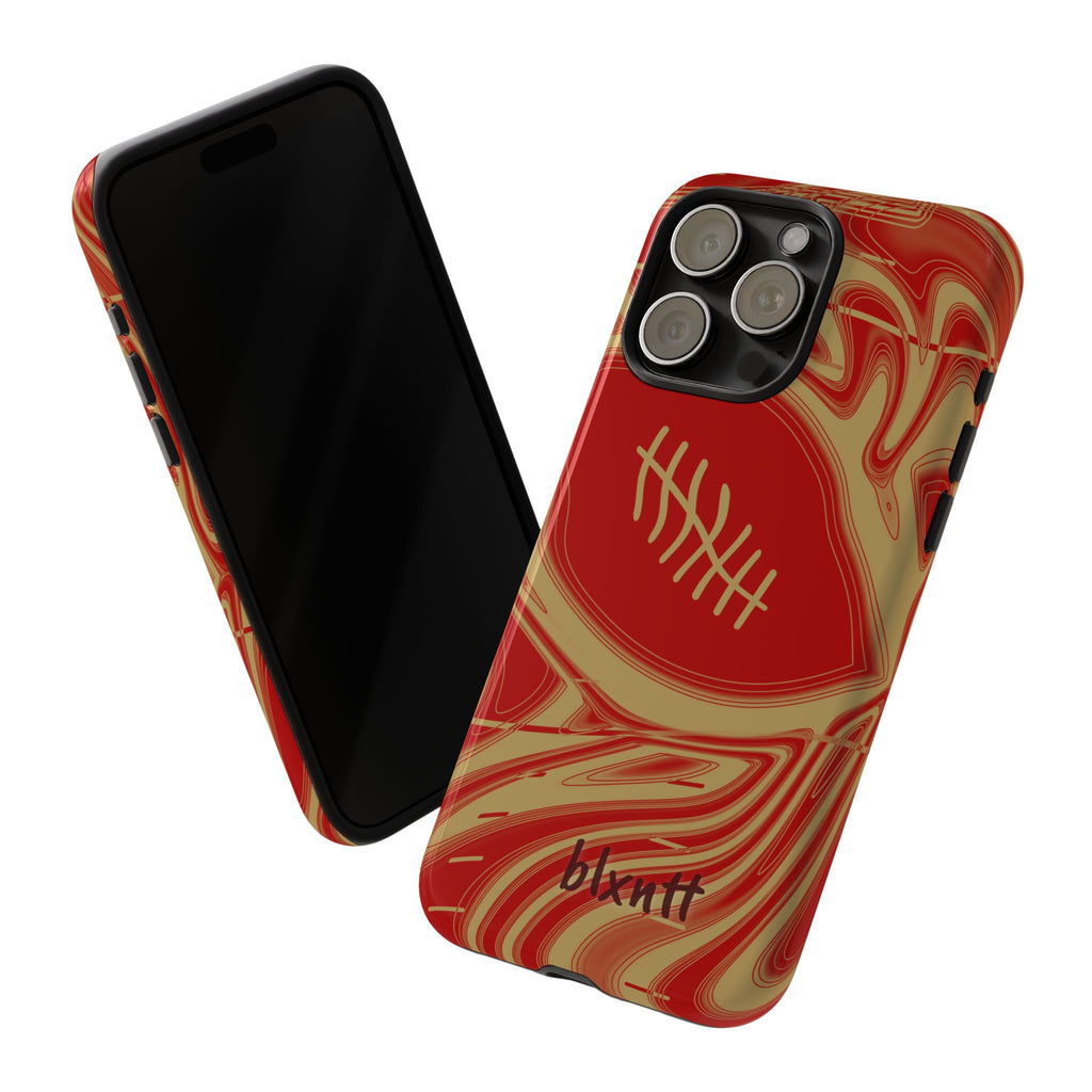 Scarlet & Gold Trippy Football Phone Case