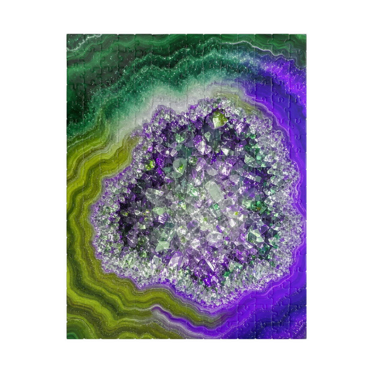 Geode Core - Ruby Emerald Jigsaw Puzzle