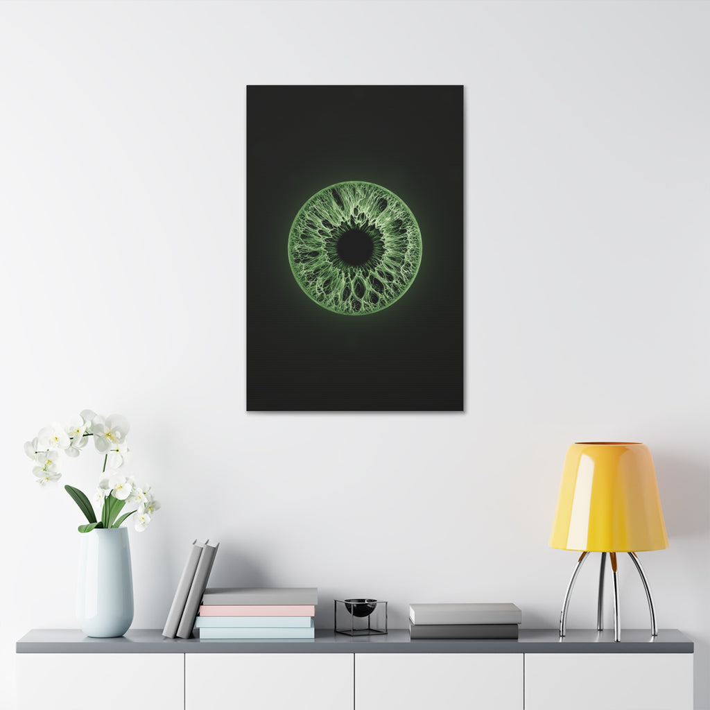 BLXNTT Iris – Lace Web Green Glossy Canvas
