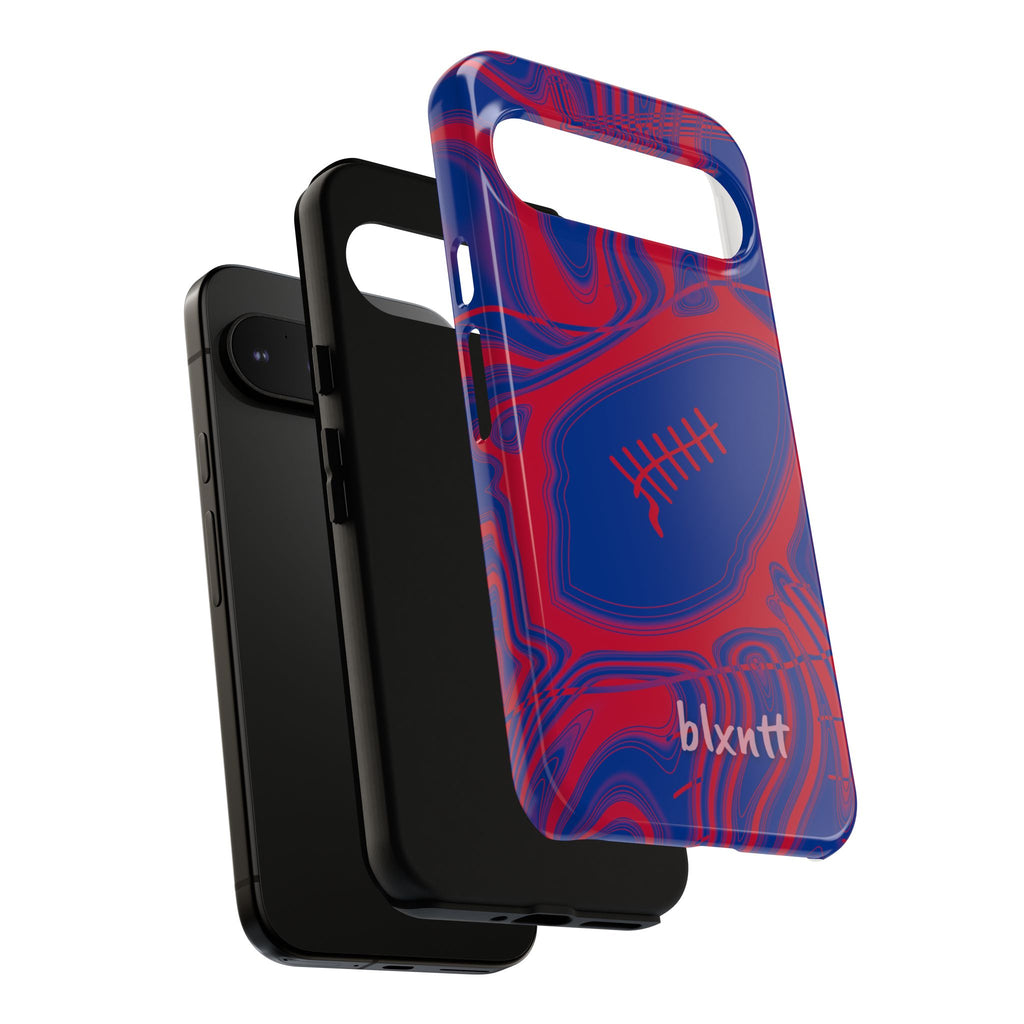 Royal Blue & Red Trippy Football Phone Case