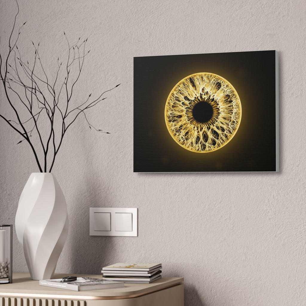 BLXNTT Iris – Lace Web Molten Gold Glossy Canvas
