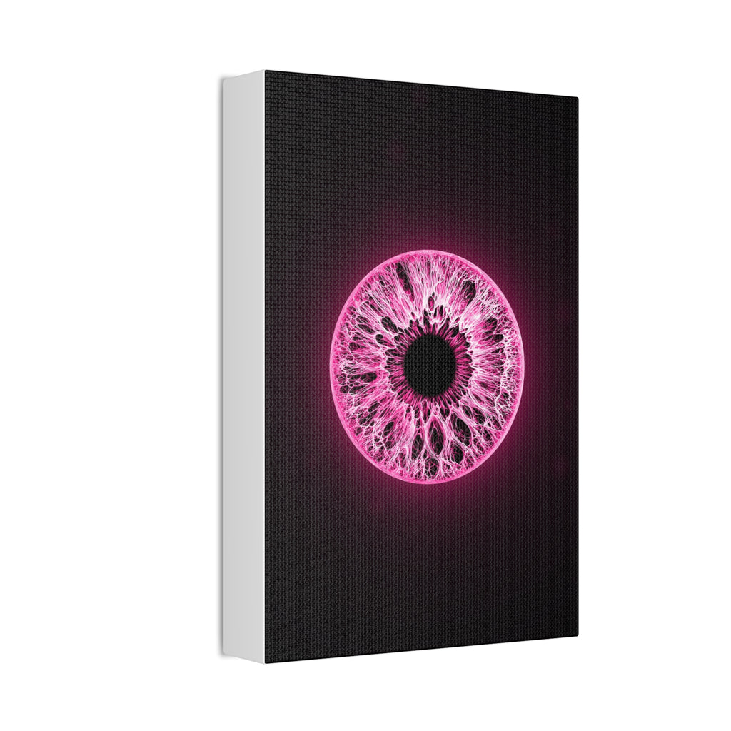 BLXNTT Iris – Lace Web Neon Pink Glossy Canvas