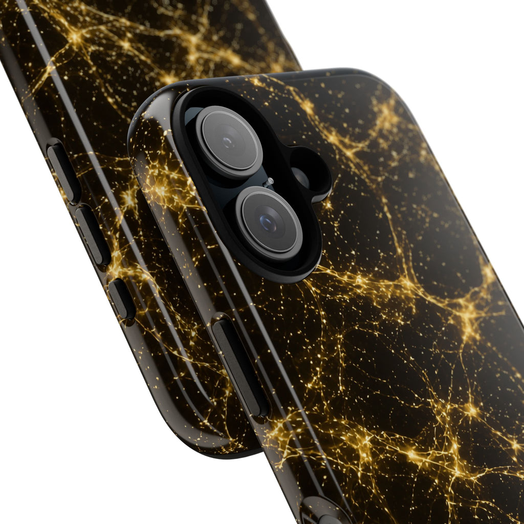 Neon Mycelium - Gold Filigree Phone Case