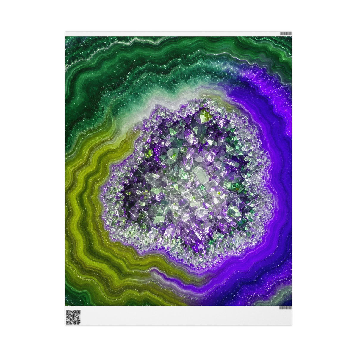 Geode Core - Ruby Emerald Wrapping Paper