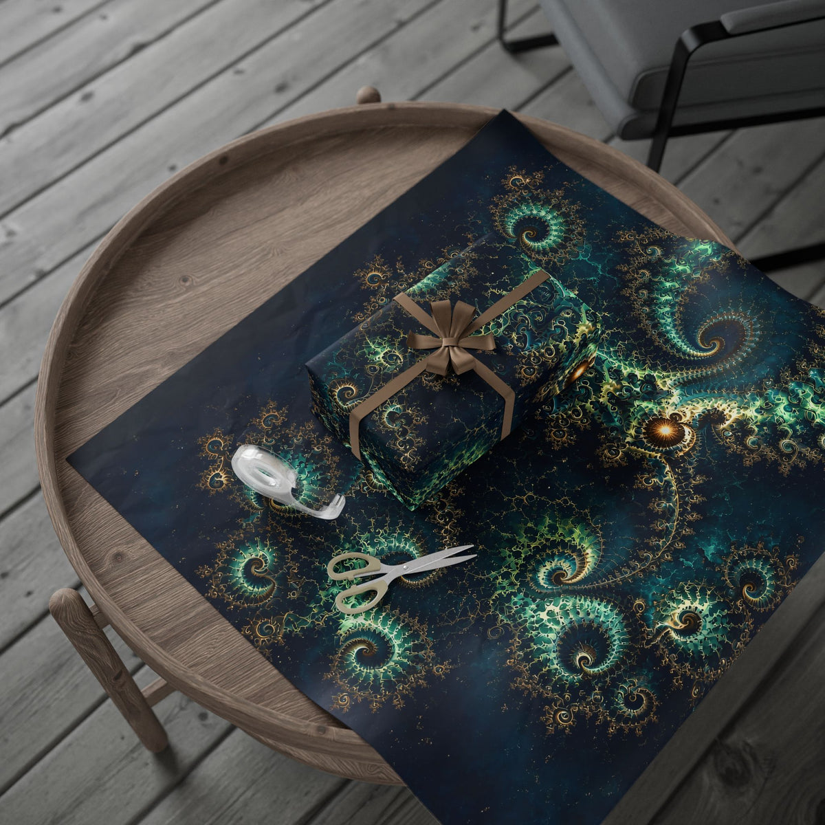 Copper Infinity - Peacock Wrapping Paper