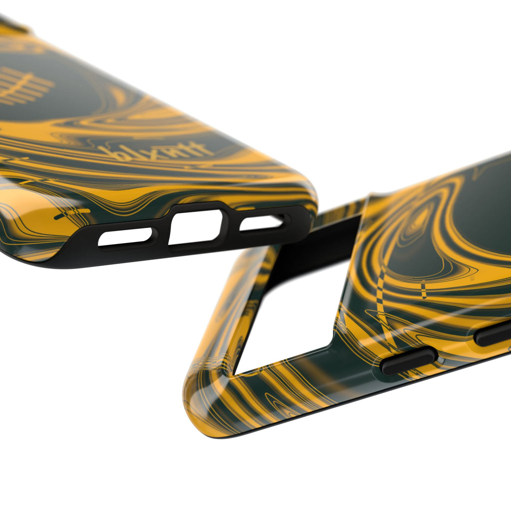 Green & Gold Trippy Football Phone Case