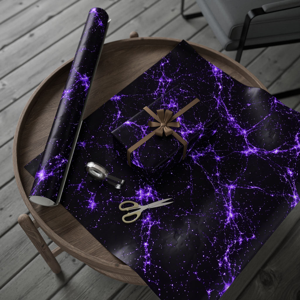 Neon Mycelium - Ultraviolet Wrapping Paper