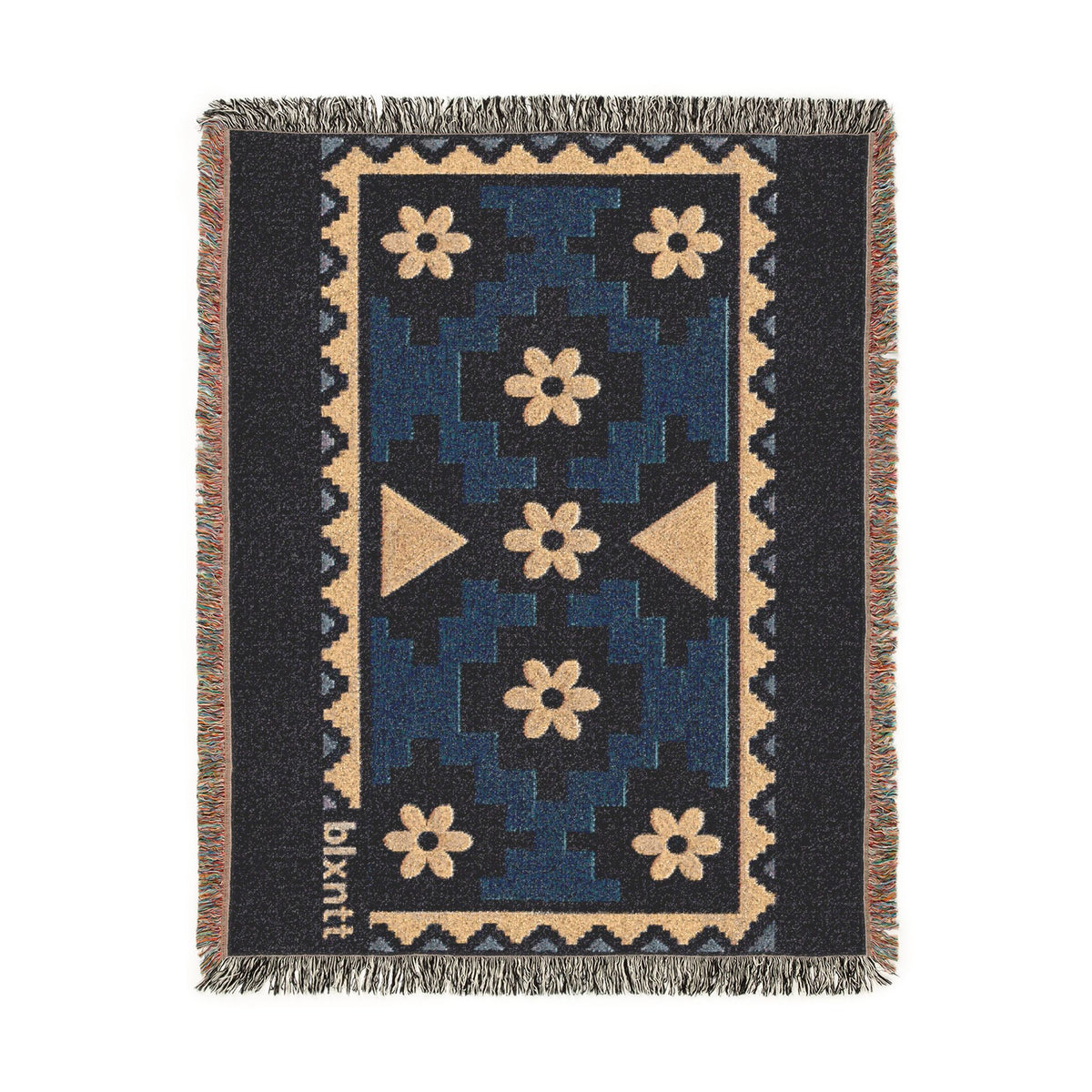 BLXNTT Blue Hippie Woven Blanket #4