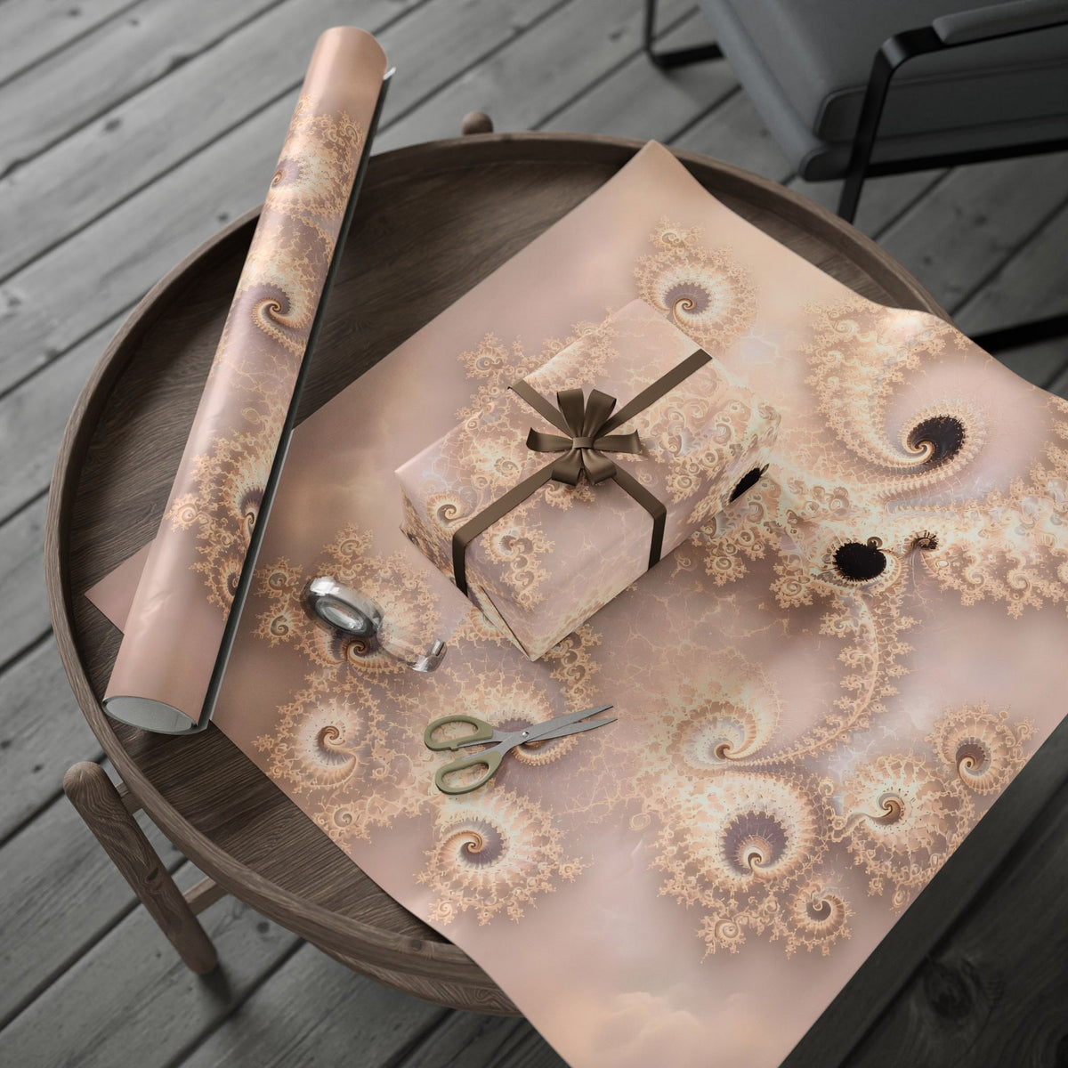 Copper Infinity - Champagne Pearl Wrapping Paper