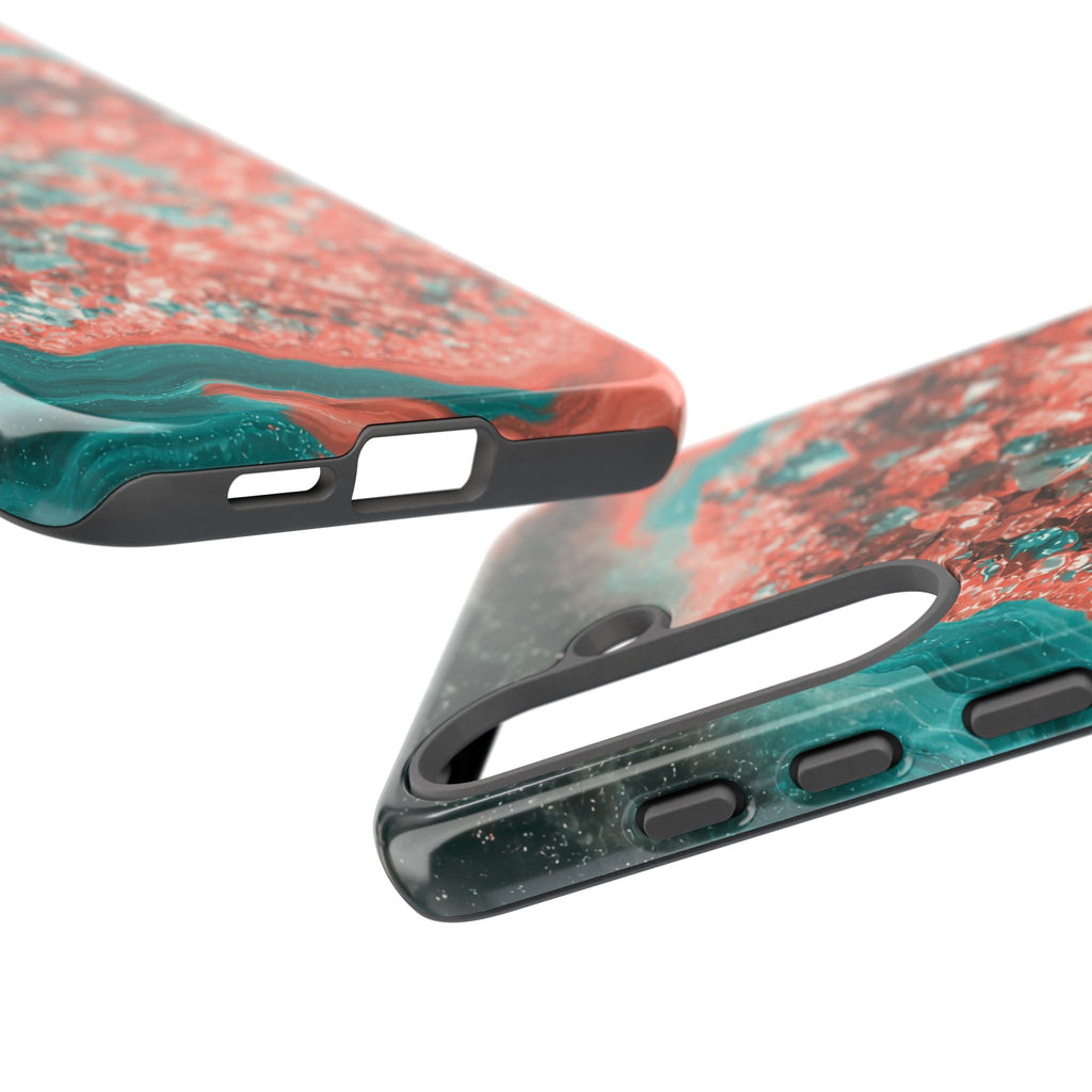 Geode Core - Coral Teal Phone Case