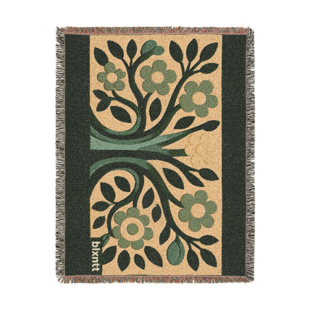 BLXNTT Green Hippie Woven Blanket #4
