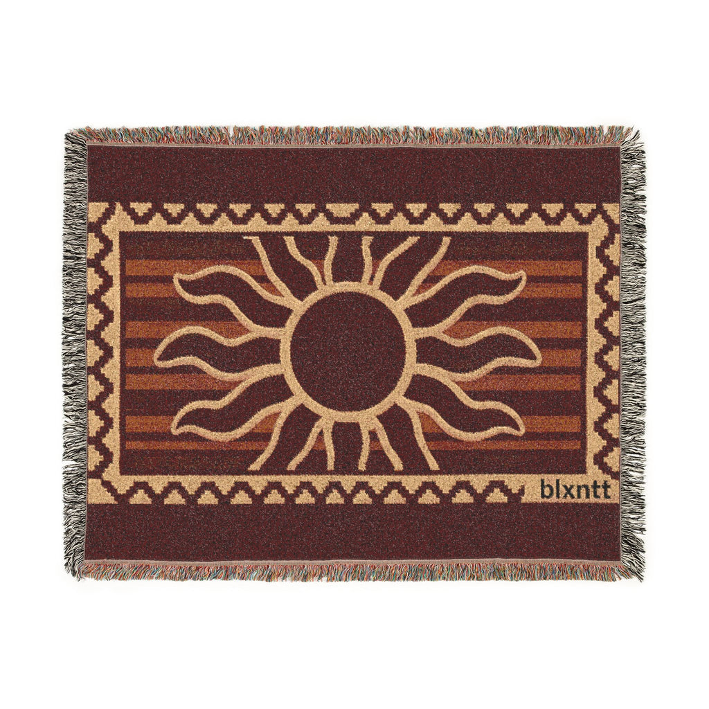 BLXNTT Red Hippie Woven Blanket #4