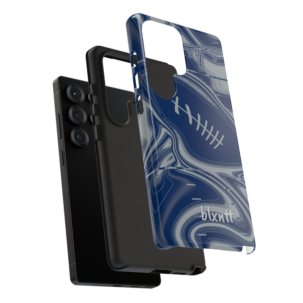 Blue & Gray Trippy Football Phone Case