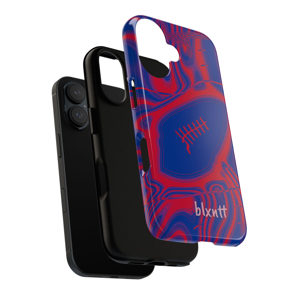 Royal Blue & Red Trippy Football Phone Case