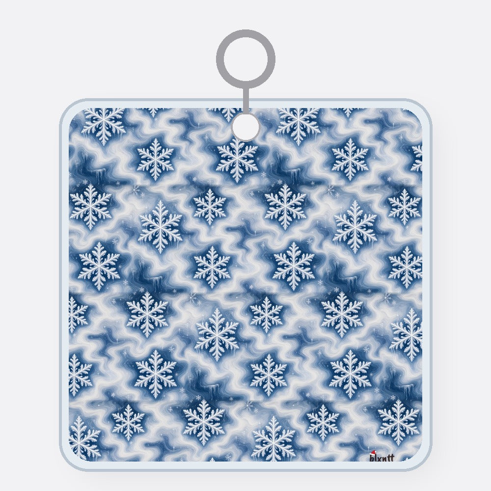 Snowflake Trippy Christmas Acrylic Keychain