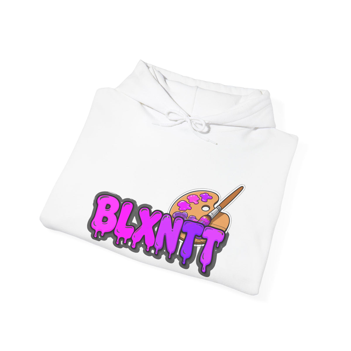 BLXNTT Paint Spill Hoodie - Purple (White)