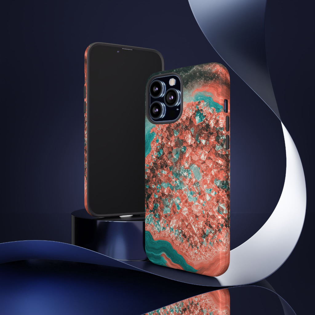 Geode Core - Coral Teal Phone Case