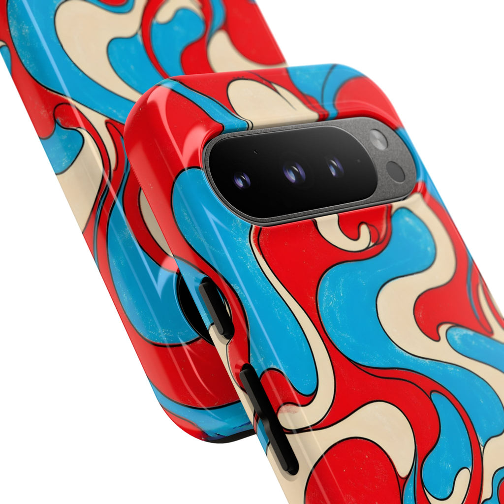 Fillmore Flow - Red, Cyan & Cream Phone Case