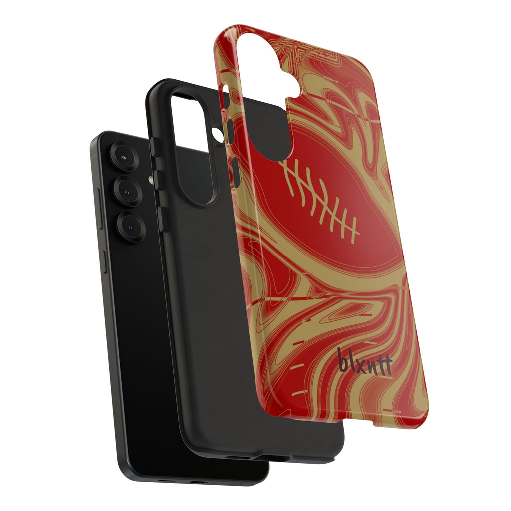Scarlet & Gold Trippy Football Phone Case