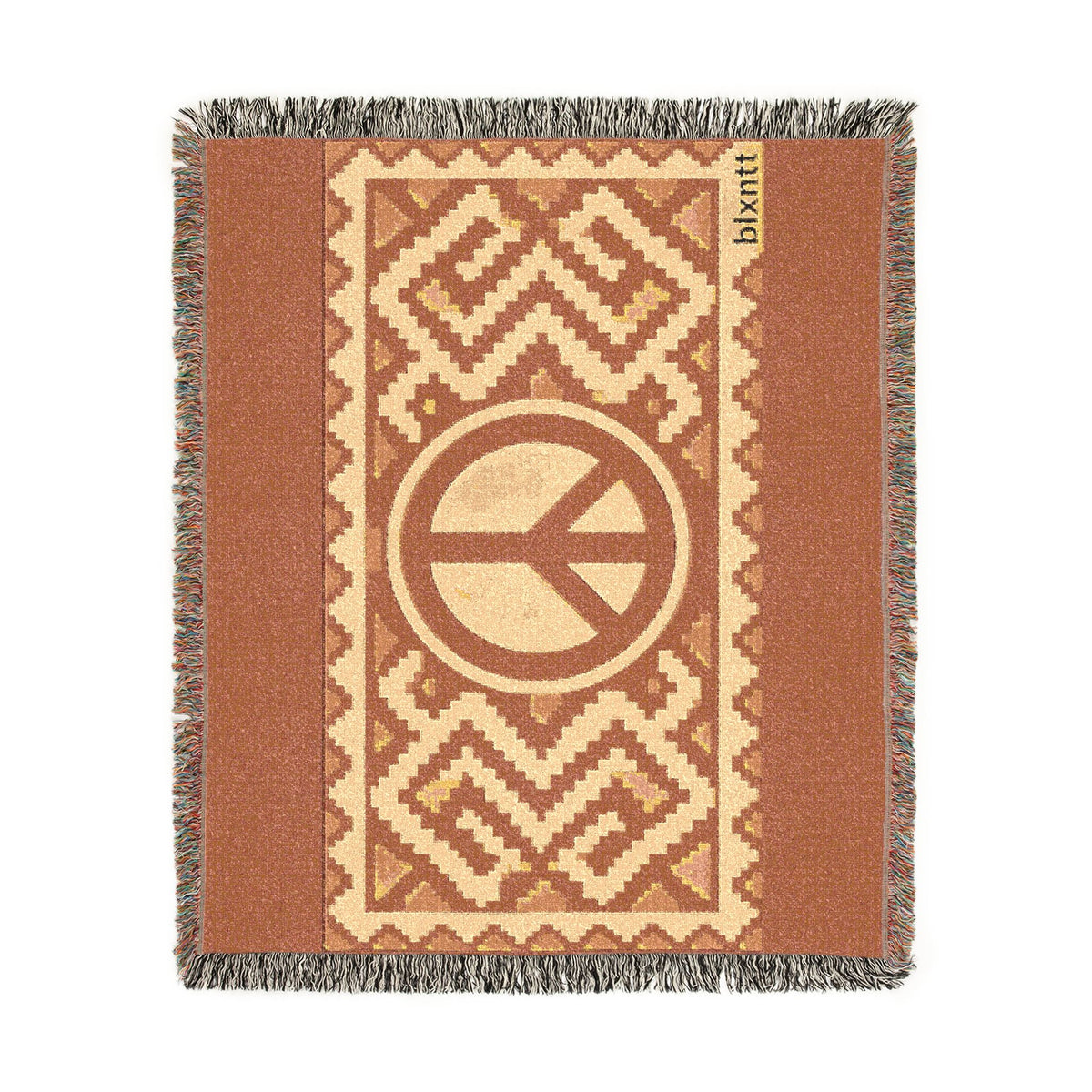 BLXNTT Orange Hippie Woven Blanket #3