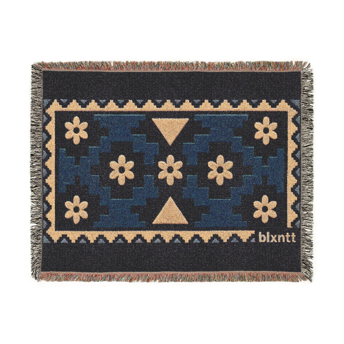 BLXNTT Blue Hippie Woven Blanket #4