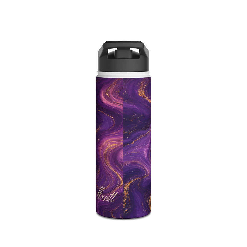 Royal Purple Marble Water Bottle