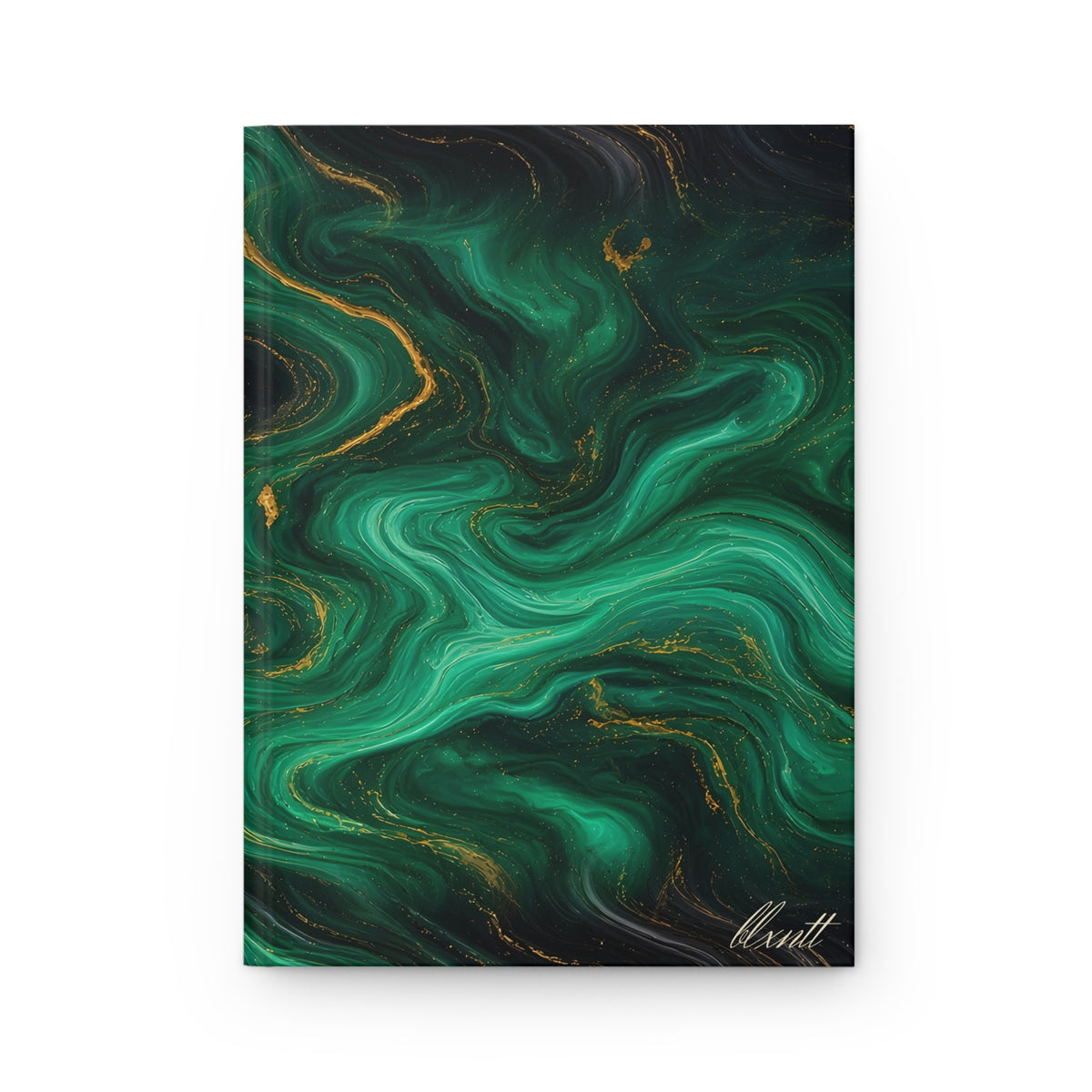 Emerald & Black Marble Hardcover Journal