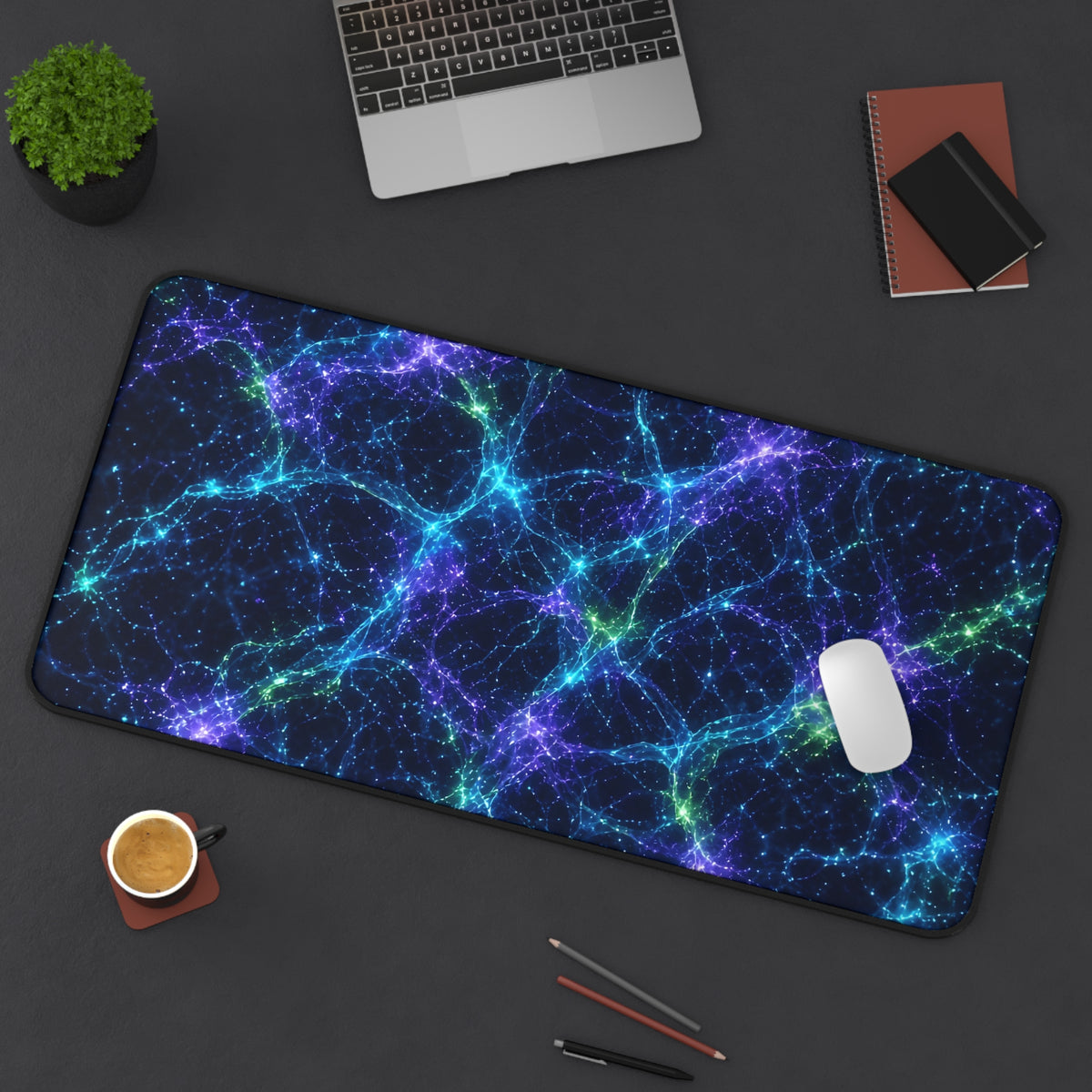 Neon Mycelium - Original Glow Desk Mat