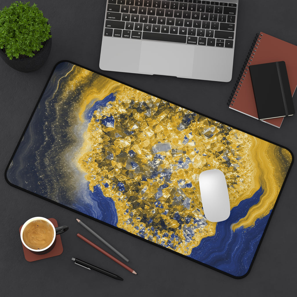 Geode Core - Mustard Navy Desk Mat