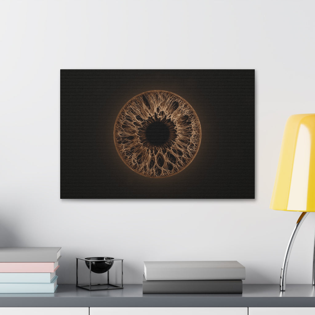 BLXNTT Iris – Lace Web Dark Brown Glossy Canvas