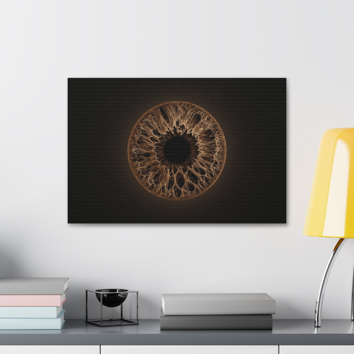 BLXNTT Iris – Lace Web Dark Brown Glossy Canvas